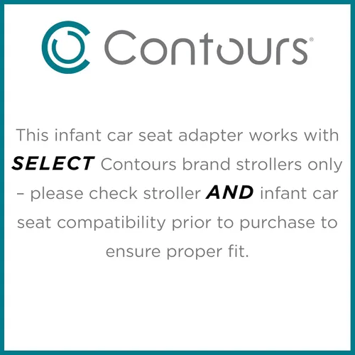 Vista 2 de Adaptador de asiento de automóvil para bebé: compatible con cochecitos de bebé Contours seleccionados de Chicco, Graco, BabyTrend, Evenflo, Cybex