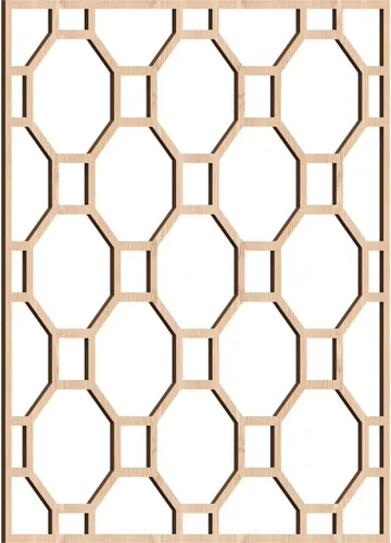 Vista 8 de Pontiac Decorative Fretwork Wood Wall Panels, Extra Small, 7 3/8" W x 7 3/8" H x 1/4" T, Alder