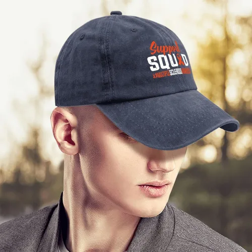Vista 4 de Support Squads Multiplees Sclerosaes Awareness Golf Hat Mama Hat Cyan Blue Gifts for Daughter Sun Cap