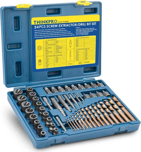 Vista 10 de Extractor de Pernos Rotos, Juego de 25 Piezas de Extractores de Brocas, Guías de Brocas Easy Out, Kit Extractor de Taladro para Remover Pernos
