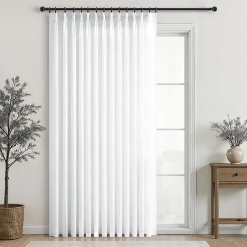 Vista 40 de Topfinel Cortinas de Lino Beige Blanco con Pliegues Pinzados para Dormitorio de 72 Pulgadas de Largo, Juego de 2 Paneles, Filtrado de Luz Semi