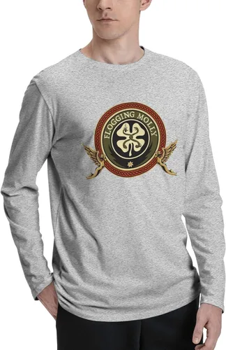 Vista 3 de Mens Long Sleeve Cotton T-Shirt Popular Travel Outdoor long sleeves Sweatshirt