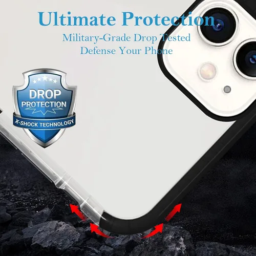 Vista 7 de Funda de teléfono personalizada para iPhone 11, funda de teléfono personalizada con nombre de foto, resistente a los golpes, resistente a los Negro