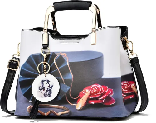 Vista 7 de Nevenka Monederos y bolsos para mujer con asa superior, bolsos de hombro de cuero para mujer
