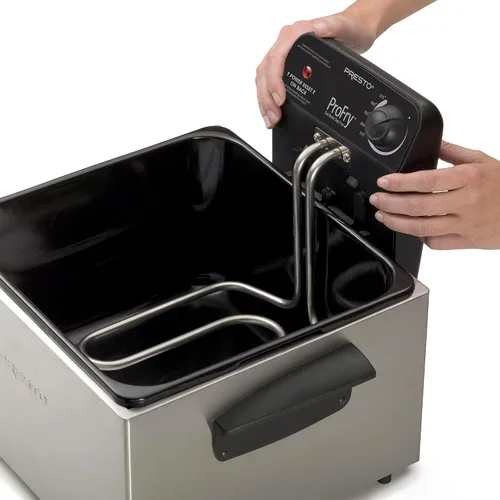 Vista 5 de Presto 05466 freidora de inmersión de acero inoxidable de doble cesta Pro Fry