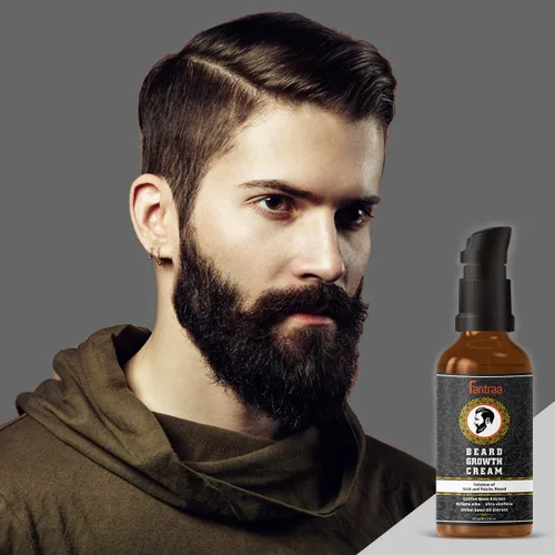 Vista 2 de Crema para el crecimiento de la barba, 1.7 fl oz, más crecimiento de la barba con extracto de grano de café y cebolla, 100% natural, fabricada