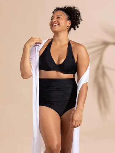 Vista 6 de SHAPERMINT Traje de baño de cintura alta para mujer, con control de abdomen, cobertura completa, talla S a grande