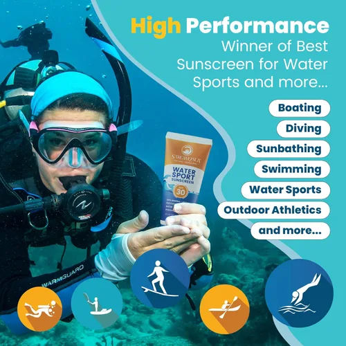 Vista 4 de STREAM 2 SEA Protector solar mineral SPF 20 biodegradable y seguro para arrecifes, 1 onza líquida, paquete de 3 unidades de tamaño de viaje, sin