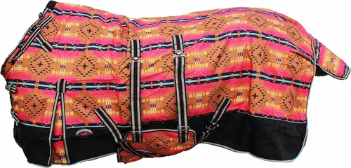 Vista 12 de CHALLENGER 70 "1200D Turnout Ligero Bellyband Rain Horse Manta de invierno Hoja 398B