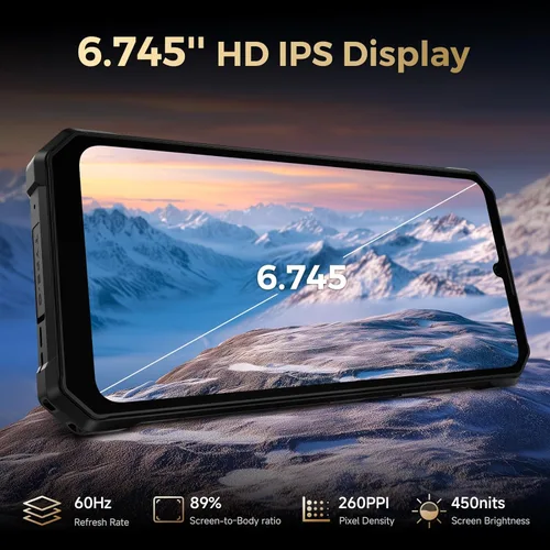 Vista 4 de FOSSIBOT F109S - Teléfono resistente desbloqueado, 24 GB+256 GB/2 TB, batería de 10600 mAh, teléfonos celulares resistentes Android 15, teléfono