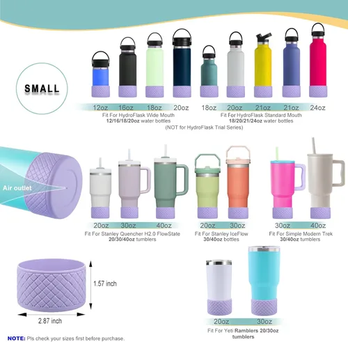 Vista 16 de Silicone Boot for Stanley Quencher 40 oz, Bottom Boot for IceFlow Flip 20 oz 30 oz, Boots Sleeve Cover for Hydroflask 12-24 oz and 32 oz 40 z Sports