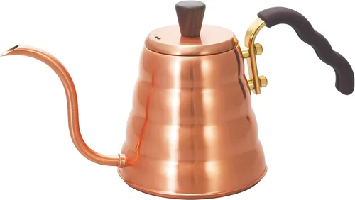 Vista 8 de Hario V60 "Buono" Hervidor de goteo con cuello de cisne para olla de café de acero inoxidable de 1.2L, color plateado