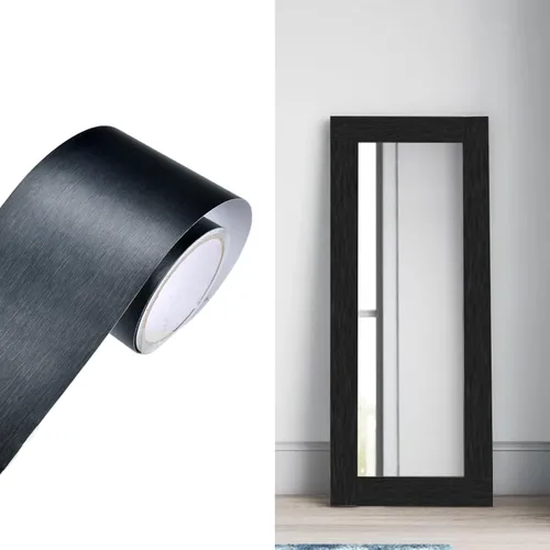 Vista 8 de Borde de pared autoadhesivo 3D de color metálico, impermeable, fácil de aplicar, azulejos de cocina y baño, 4.2 x 196.8 pulgadas (bronce dorado)