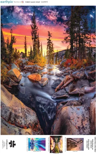 Vista 5 de Buffalo Games - Earthpix - Forest Magic Hour - Rompecabezas de 1000 piezas para adultos - Rompecabezas desafiante perfecto para noches de juego