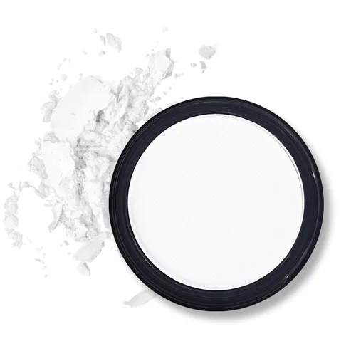 Erinde Paleta de sombra de ojos blanca mate, sombra de ojos en polvo prensado blanco, ultra mezclable, color pigmentado, larga duración, base de
