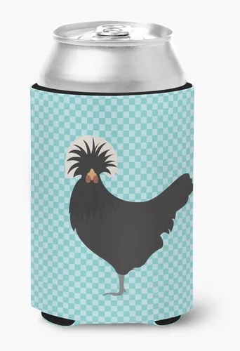 Caroline's Treasures BB8008CC Polonia Polonia Polaco Azul Check Can o Bottle Hugger Cooler Funda Lavable para Bebidas Plegable Soporte Aislante para