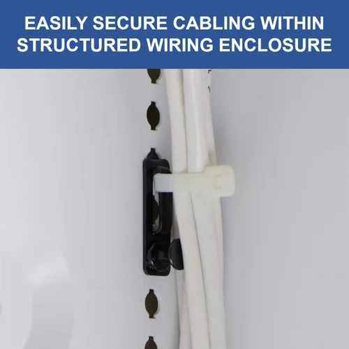 Vista 4 de Legrand - Clips de gestión de cables OnQ, sin herramientas para instalar la gestión de cables de pared, clips para cables soportan una fuerza