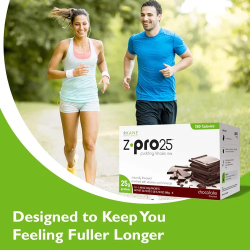 Vista 5 de R-Kane Z-Pro 25 batidos de proteínas: batido de chocolate con alto contenido de proteínas y mezcla de pudín, bebidas de proteína de chocolate