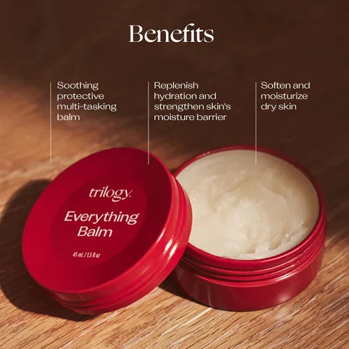 Vista 3 de Trilogy Everything Balm, bálsamo de belleza multitarea con aceite de rosa mosqueta, 1.5 onzas líquidas