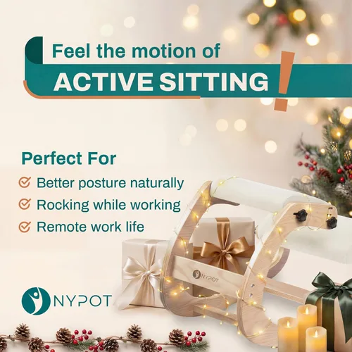 Vista 43 de NYPOT Silla ergonómica de rodillas con asientos ajustables, silla de rodilla para corrección de postura y taburete mecedora para escritorio - Alivio