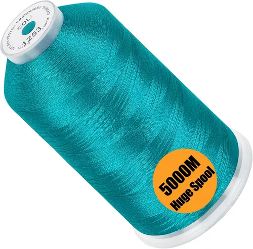 Vista 71 de New brothread - Bobina única de 5000 m de hilo de poliéster para máquina de bordar 40WT para máquinas comerciales y domésticas - Marigold