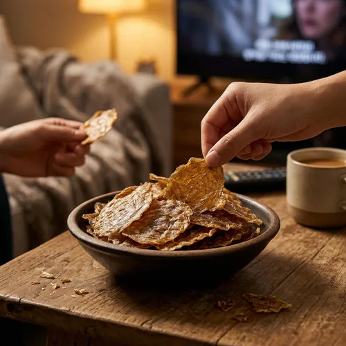 Vista 4 de Filefish Jerky [ Snacks coreanos] Cecina de pescado asada coreana, alta en proteínas y ácidos esenciales, aperitivo de pescado seco [ , ] 8.82 oz