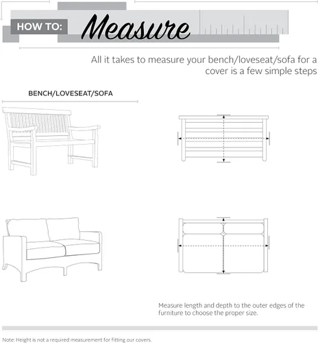Vista 4 de Classic Accessories Ravenna - Funda resistente al agua para sofá biplaza de patio de 50 pulgadas, fundas para muebles de patio