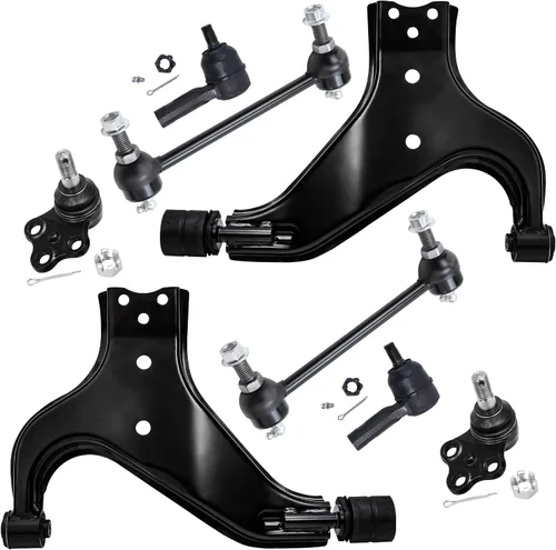 Vista 103 de Detroit Axle - Kit de brazos de control delanteros de 8 piezas para Toyota Sienna 2004-2010, 2 brazos de control inferiores con rótulas, 4 barras
