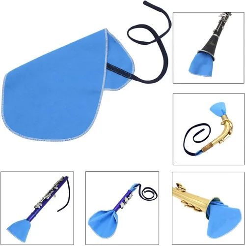 Vista 3 de SKYNEO - Kit de limpieza para saxofón, kit de limpieza para clarinete con kit de mantenimiento, grasa de corcho, hisopo, correa, paño de limpieza