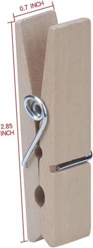 Vista 2 de 50 pinzas de madera grandes, resistentes y resistentes para colgar, al aire libre, manualidades