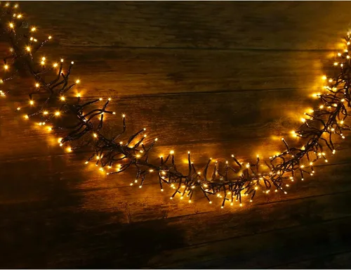 Vista 9 de Guirnalda de 400 luces LED en racimo – 19.56 pies de luces impermeables multicolor para exteriores, tira de luces enchufables para interiores