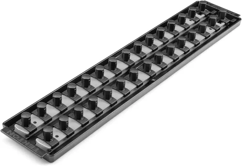 Vista 29 de TEKTON Unidad de 1/2 pulgada x riel de enchufe de 18 pulgadas, 15 clips (gris) OSR23315 Fabricado en Estados Unidos