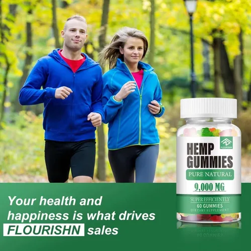 Vista 7 de 2 PacksHigh Potency Hemp Gummies Extra Strength Extract Hemp Oil - Sleep Calm Mood Focus Vegan 120 Counts Edible Bear Candy Made in The USA Low