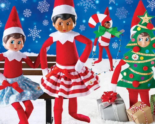 Vista 3 de MasterPieces Juego de rompecabezas – Paquete de 4 rompecabezas de 100 piezas para niños – Elf on the Shelf paquete de 4 – 8"x10