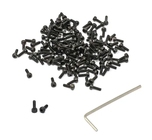 Vista 72 de iexcell Juego de 50 tornillos M4 x 20/25/30/35/40 de acero de aleación de grado 12.9, acabado de óxido negro