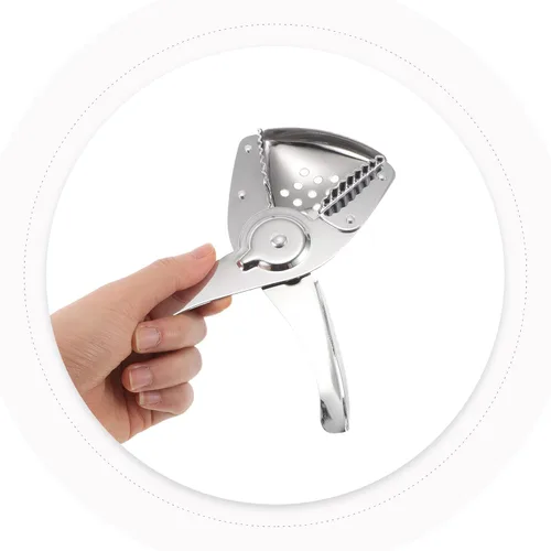 Vista 4 de Lurrose Manual Stainless Steel Citrus Juicer Handheld Lemon Press Heavy Duty Fruit Squeezer for Fresh Juice Home and Outdoor Use