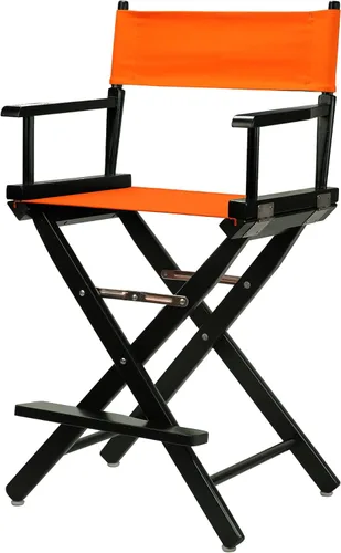 Vista 39 de Casual Home - Silla de director de 18 in, marco negro, lona negra, altura clásica
