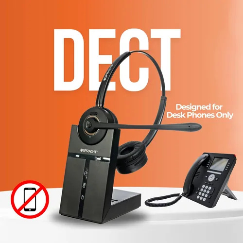 Vista 2 de Spracht HS-2018 Zum Maestro DECT Auriculares inalámbricos de un solo oído Solo teléfonos de escritorio Auriculares DECT con cancelación de ruido