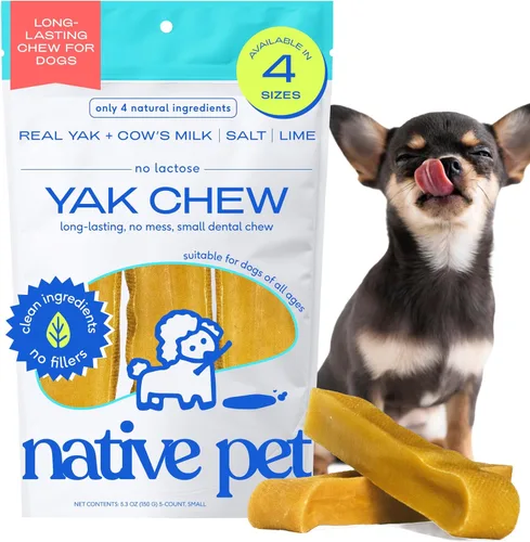 Vista 11 de Native Pet Yak Cheese Himalayan Dog Chews – Palitos dentales de larga duración para razas medianas – Masticables de yak del Himalaya 100% naturales