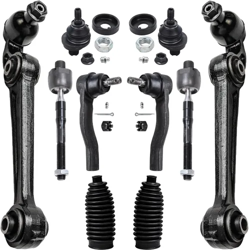 Vista 380 de Detroit Axle - Kit de suspensión delantera de 10 piezas para Hyundai Accent 2006-2011, 2 brazos de control inferiores, 4 barras de acoplamiento