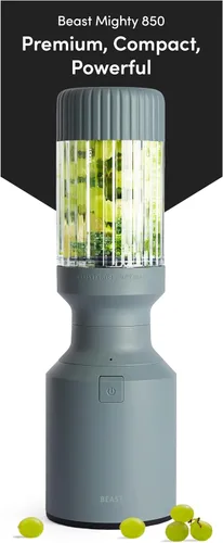 Vista 5 de Beast Mighty 850 Plus Licuadora Personal Compacta Premium Batidos, Malts, Aderezos, Salsas Mezcla Hielo y Frutas Congeladas Nuevo Vaso XL