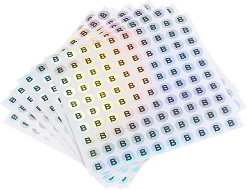 Vista 37 de MECCANIXITY Adhesivos con letras mayúsculas láser, letras mayúsculas de 3/8 pulgadas, letras del alfabeto E redondas, calcomanías reflectantes