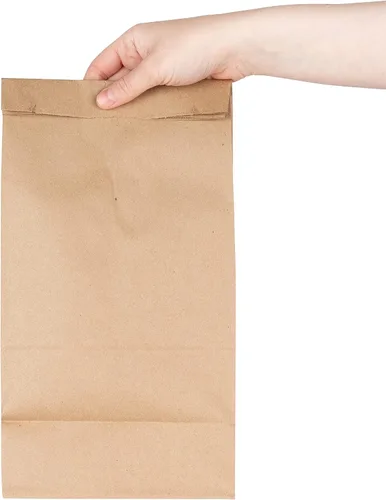 Vista 7 de Stock Your Home Bolsas de almuerzo de papel kraft de 12 libras (100 unidades) – Bolsas de almuerzo desechables a granel, bolsa en blanco de gran