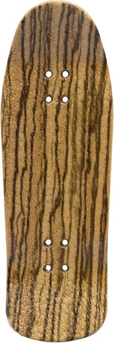 Vista 3 de Diapasón de madera Carlsbad Cruiser Deck, madera de cebra - 1.339 in x 3.937 in - Hecho a mano, forma y tamaño profesionales - Chapa de madera