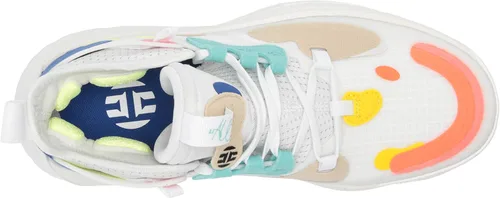 Vista 5 de adidas Tenis de baloncesto unisex Harden Volume 5 para niños Crystal White-blanco-team Royal Blue