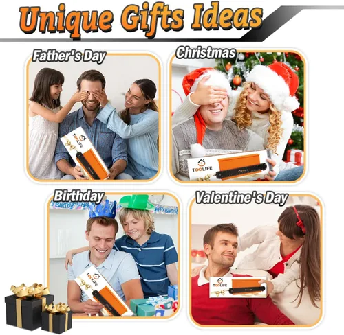 Vista 5 de TOOLIFE Medidor de contorno, regalos de Navidad para hombres, papá, marido, herramientas de carpintería para pisos, carpintería, rellenos