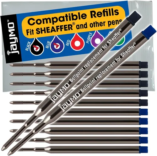 Vista 13 de Jaymo Repuesto para Sheaffer K 99335 - Medidas 3.75 in / 95 mm de largo - Recambio de bolígrafo - 12 negro