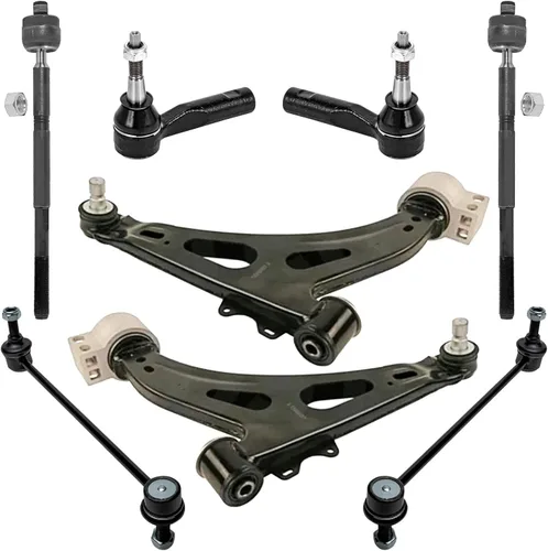 Vista 193 de Detroit Axle - Kit de brazos de control delanteros de 8 piezas para Chevy Trailblazer EXT GMC Envoy XL XUV Buick Rainier Isuzu Ascender, brazos