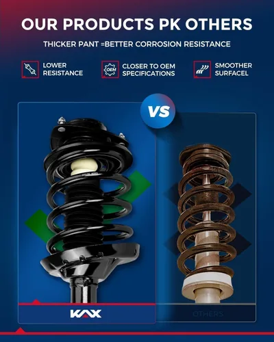 Vista 46 de KAX Puntales traseros para Toyota 2007 2008 2009 2010 2011 Camry, 2008 2009 2010 2011 2012 amortiguadores traseros rápido completo conjunto