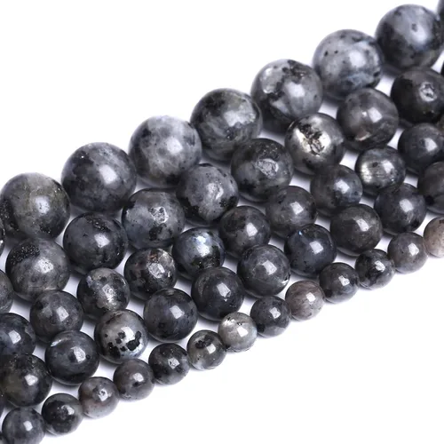 Vista 16 de 38 piezas de cuentas de piedra natural de malaquita azul de 10 mm, cuentas sueltas redondas de gemas para hacer joyas, pulsera, collar de 38 cm